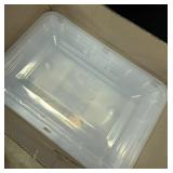 4- Medium Clear Plastic Totes