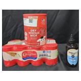 Carnation evaporated milk 8 cans. Horizon dry
