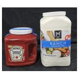 Heinz ketchup 114oz. Ranch dressing 1 gallon