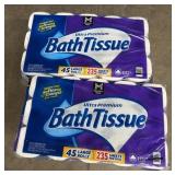 2- 45ct. Bags of Ultra Premium Bath Tissue Rolls