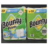 2- Bounty paper towels 12 rolls each
