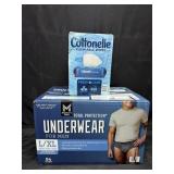 84ct. Box of Menï¿½s L/XL Total Protection Underwear