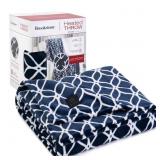 Brookstone Heated Faux Fur Throw 50x60 Charcoal