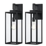 Faymart Lighting Outdoor Wall Sconce 22 2pk Black