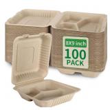 Aricsen Compostable Takeout Containers 100ct