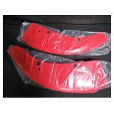 Red Motorcycle Mud Guards 2pc
