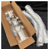 Adjustable Heavy-Duty White Pipe Mtg Bracket Kit