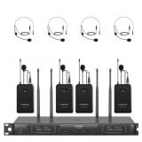 Phenyx Pro 4-Ch Wireless Mic System w 4 Bodypacks