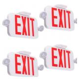 LIT-PaTH LED Exit Sign Red Adj Heads 4pk