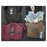 Women's size Large blazers and shirts and dress.