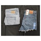 Women's size 10 Levi's jean shorts and jeans.
