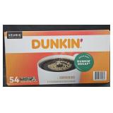 Dunkin Decaf coffee keurig cups 54 count