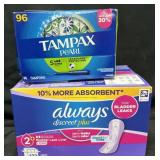 96ct. Box of Tampax Pearl S Tampons