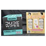 Dude Wipes 400 count. Jerseys lotion 2 pack 21oz