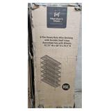 6-Tier Heavy Duty Wire shelving w/ shelf inlays.