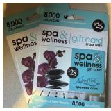 2 - $25 SPA & WELLNESS GIFT CARDS ($50 TOTAL)