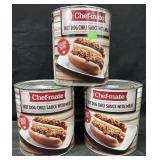 3- Chef-mate Hot Dig Chili Sauce With Meat 6lb