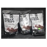 3- Steak strips beef jerky 12oz each