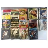 19 vintage 1970's Playboy magazines and 2 binders