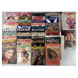 34 vintage 1980's Playboy magazines, 2 playmate