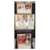 3 framed vintage pin ups and prints, 18'-29' high