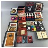 Playboy poker kit and collection of adult playing
