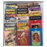 26 vintage 1970's Playboy magazines & 2 playmate