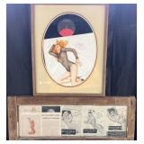 Framed vintage Cars album with Vargas cover &