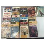 35 vintage 1960's Playboy magazines & binder with