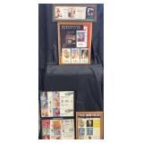 5 framed vintage pin ups, advertising & more,