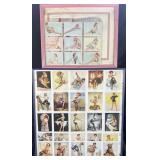 2 vintage framed pin up cards, 12'-19' high