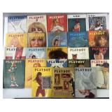 23 vintage Playboy magazines, 1960's & 1970's