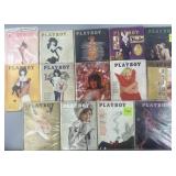 14 vintage collectible Playboy magazines from the