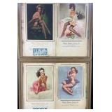 2 framed vintage pin ups, 19' high
