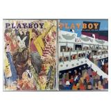 2 vintage collectible Playboy magazines: October