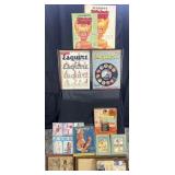 Group of vintage magazines, comic strips, record