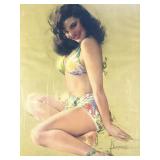 Vintage framed pin up 'Nanette', 23' x 28' high