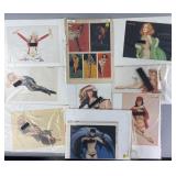 9 vintage pin ups, Vargas Girls and more, some