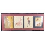 Double-sided vintage Varga pin ups, 47' x 18'