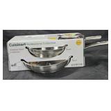 Cuisinart Stainless Steel Cookware. Two skillets