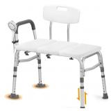 TABEKE Tub Transfer Bench Shower Chair Adj. Height