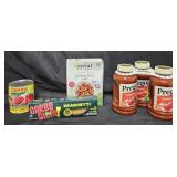 Crushed tomatoes 28oz. Carb Diem spaghetti 12oz.