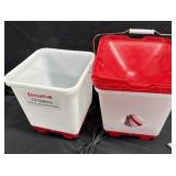 ZenxyHo 5.0 Gallon Heated Chicken Waterer RedWhite