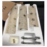Flameless LED Candles 3ct Birch Style Beige