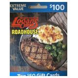 2 - $50 LOGANï¿½S ROADHOUSE GIFT CARD ($100 TOTAL)
