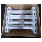 White Pant  Skirt Hangers 25ct Non-Slip Clips
