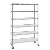 6-Tier NSF Heavy Duty Wire Shelving, 47.75' W x