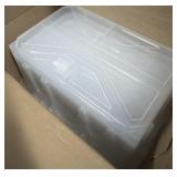 4pk. Clear Plastic 60Qt. Totes, Damaged