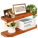 Imperative Dcor 24 Light Walnut Floating Shelves 2