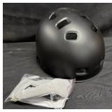 Skateboard Helmet Padded  Adjustable Black